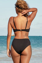 Ocean Chic - Solides Bikini-Set mit verstellbarem Riemen