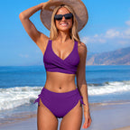 Ocean Chic - Fashion Twist Front Einfarbiger Bikini Set