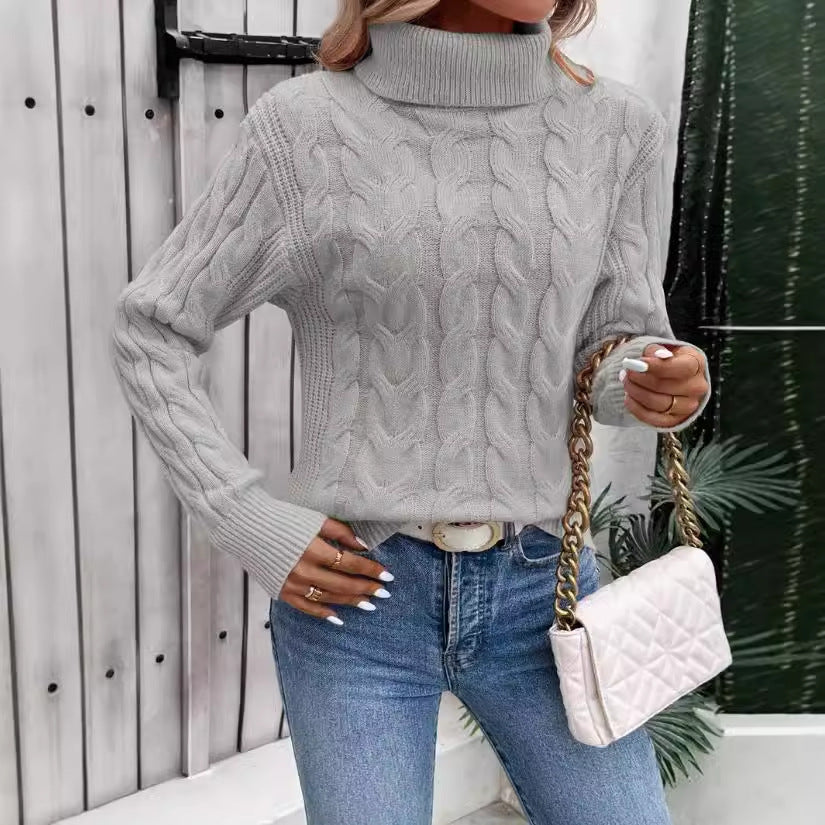 Damen-Rollkragenpullover aus Strick - Freja