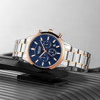 Herren-Edelstahl-Sportuhr Chronograph