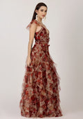 Judy - Langes böhmisches Blumenkleid