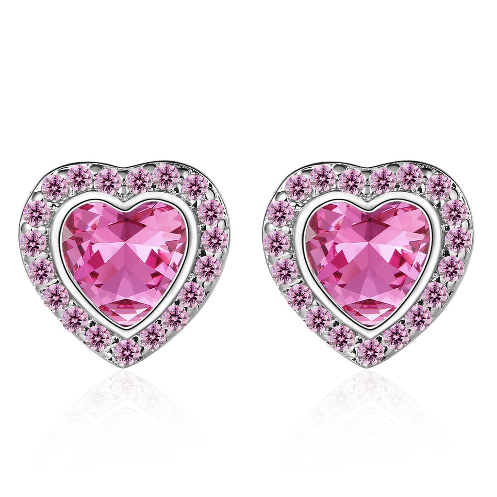Damen-Ohrringe mit Herzmotiv und funkelnden Details
