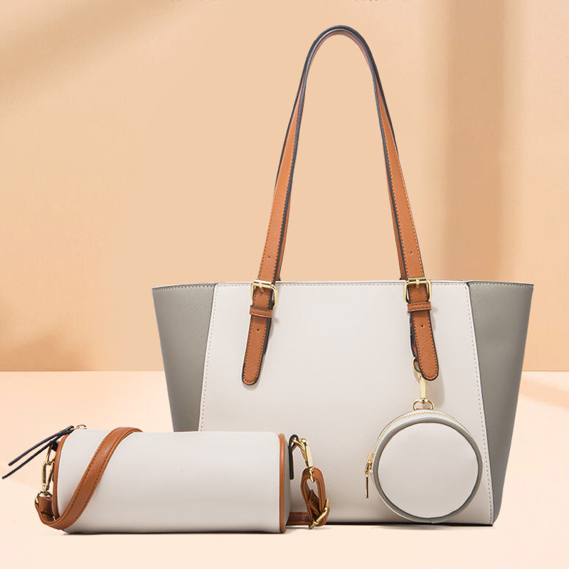 Elegante Damen-Tragetasche mit zweifarbigem Design