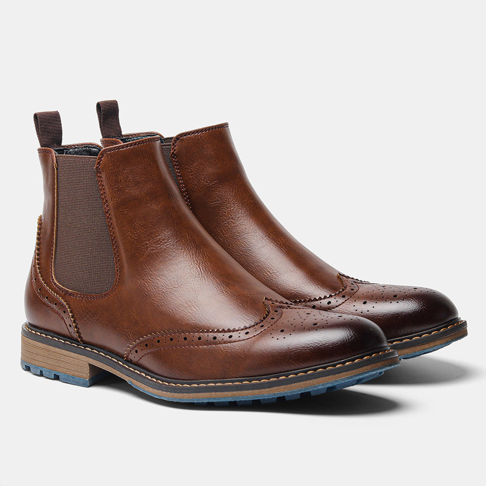 Brogue-Stiefeletten aus Leder für Herren - Alrik