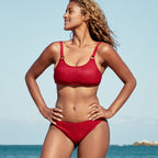 Ocean Chic - Unifarbenes Bikini-Set mit gesmoktem Rücken