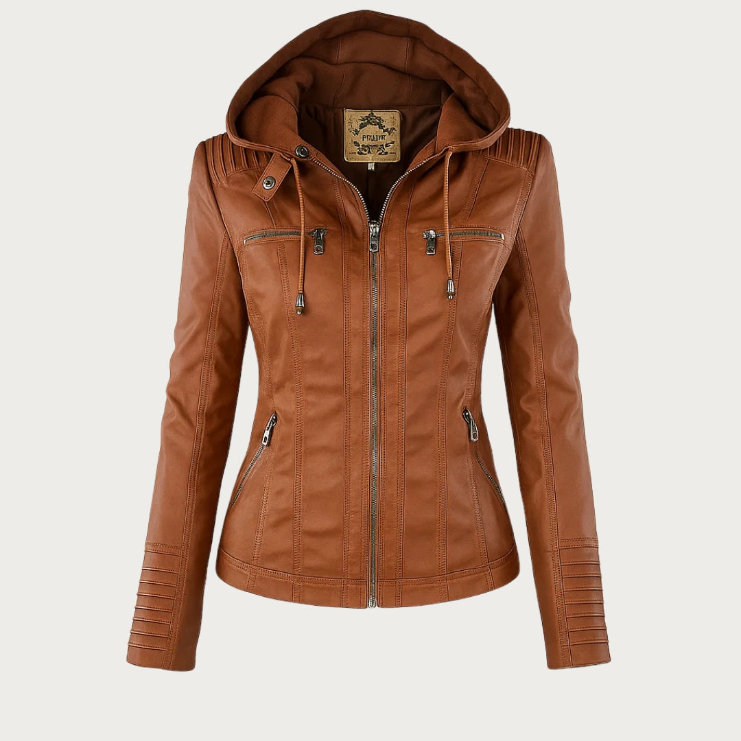 Lederjacke Damen robuste Eleganz mit Hochwertigem Leder für Stilbewusste Frauen und urbanem Look - Monika
