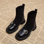 Damen Knöchel Stiefel eng anliegende Silhouette dekorative Schnalle - Rebeca