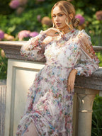 Marissa - Romantisches Mesh Blumen Fantasie Kleid