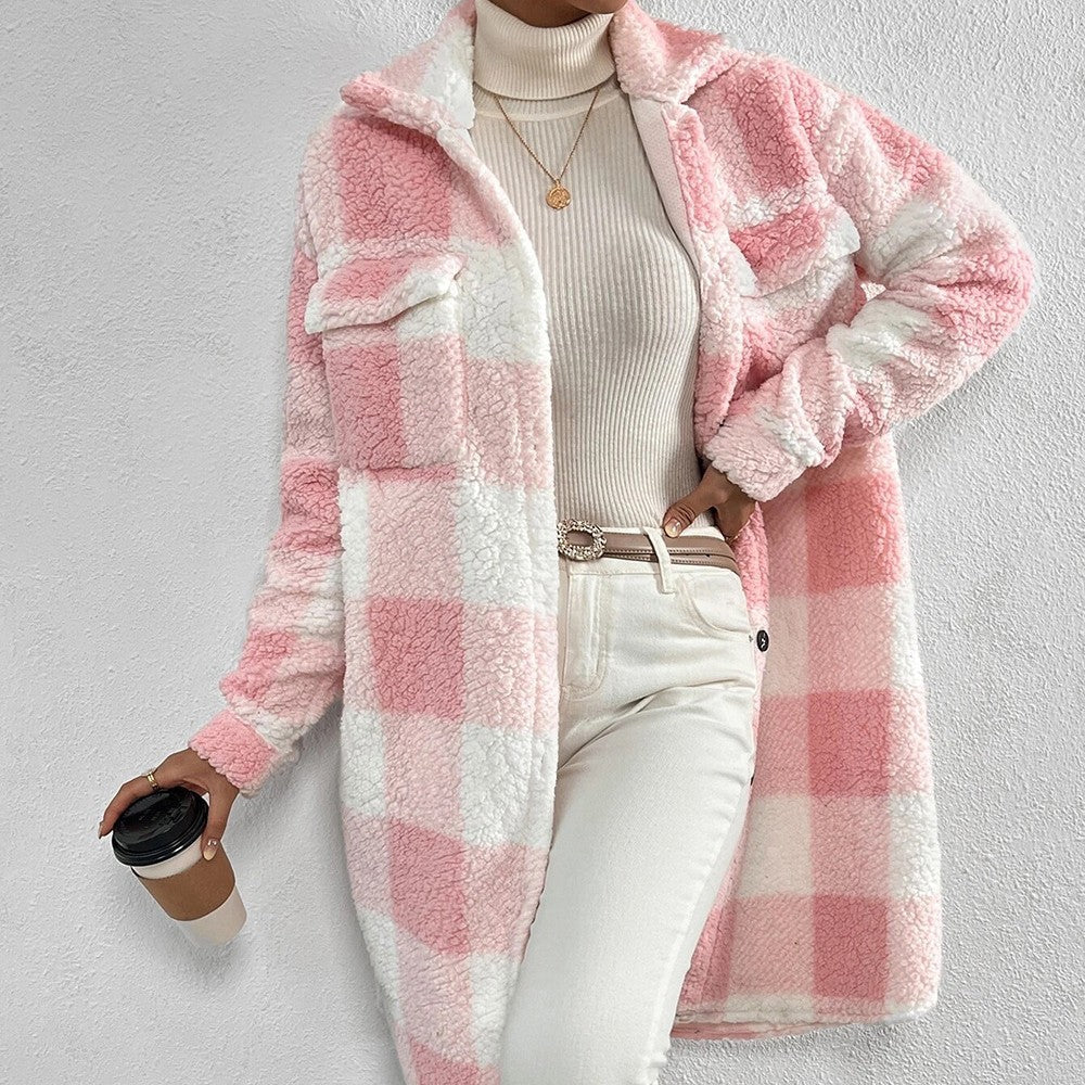 Langer Damenmantel mit Fleece - Agneta