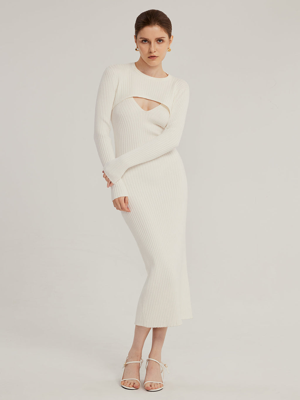 Mary - Strickkleid mit stilisiertem Ausschnitt