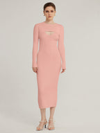 Mary - Strickkleid mit stilisiertem Ausschnitt