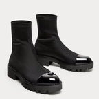 Gummistiefel mit Plateausohle und fester Sohle für Damen - Zyrvek