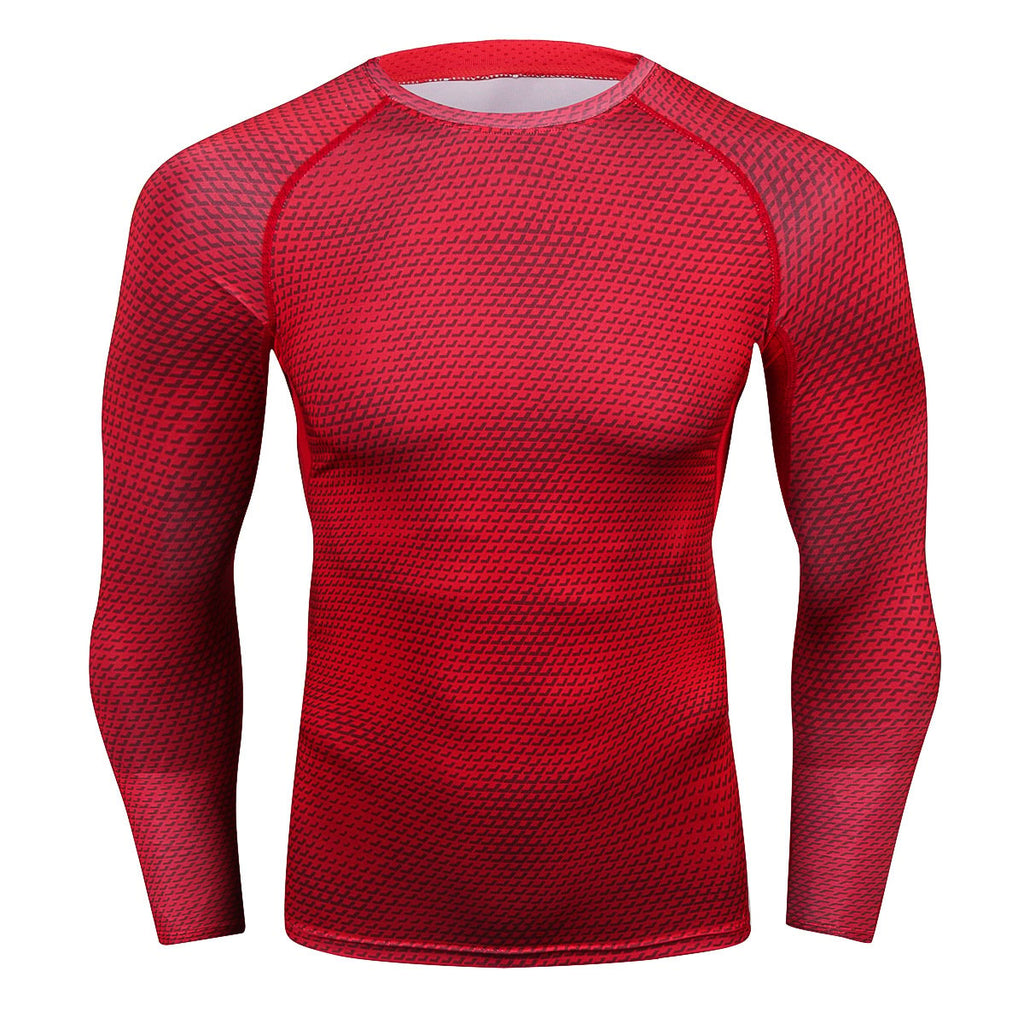 Herren Dry Fit Langarm-Trainings-T-Shirt - Roshfran
