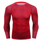Herren Dry Fit Langarm-Trainings-T-Shirt - Roshfran