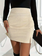 Rock mit hoher Taille und einfachem und raffiniertem Design - Marlie