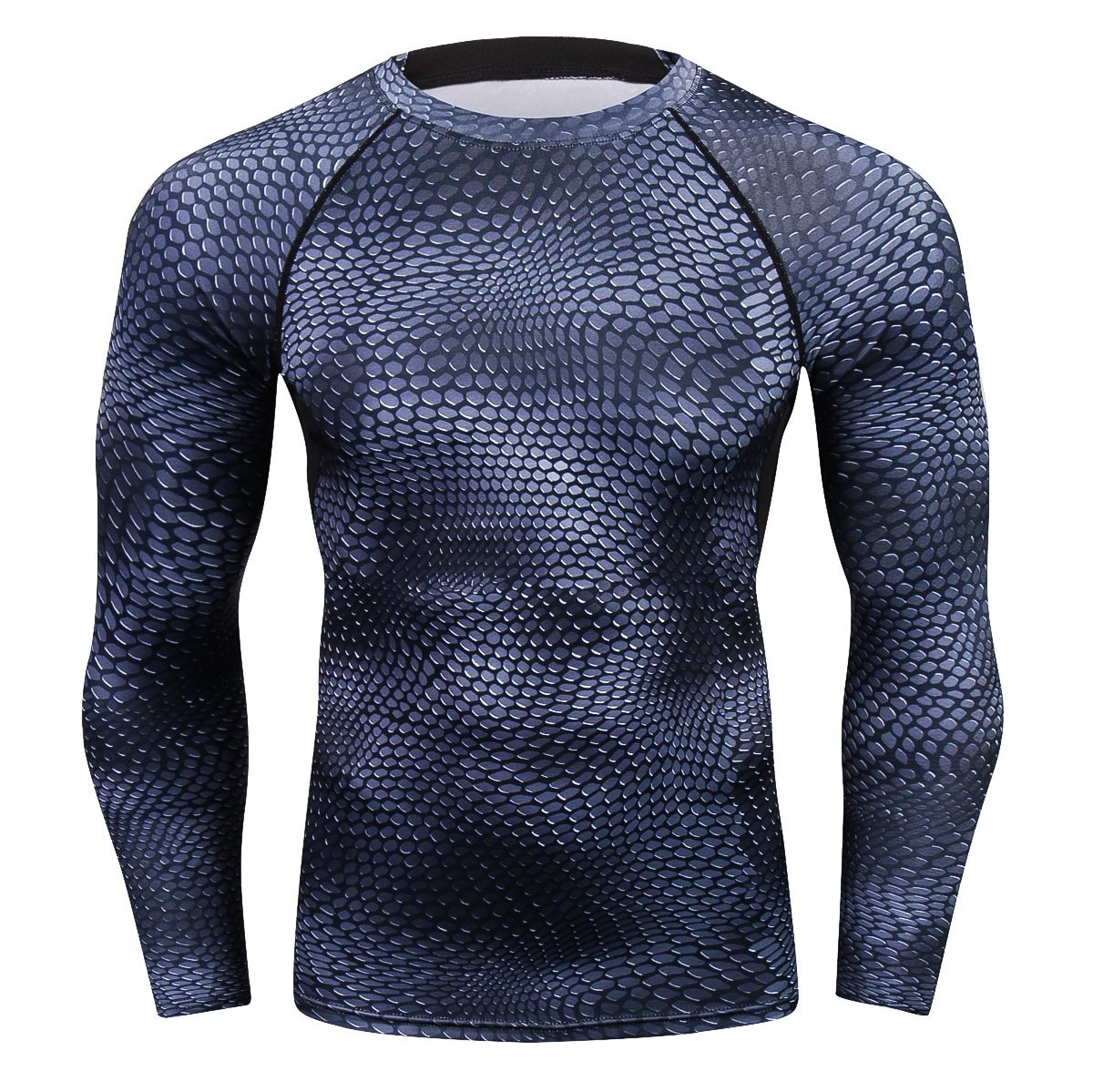 Herren Dry Fit Langarm-Trainings-T-Shirt - Roshfran