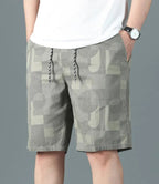 Bermuda-Shorts aus Baumwolle mit geometrischem Muster für Herren - Mateo