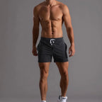 Ryder - Gestreifte Jogger-Shorts