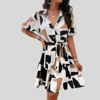 Lillian - Hemdblusenkleid mit abstraktem Druck