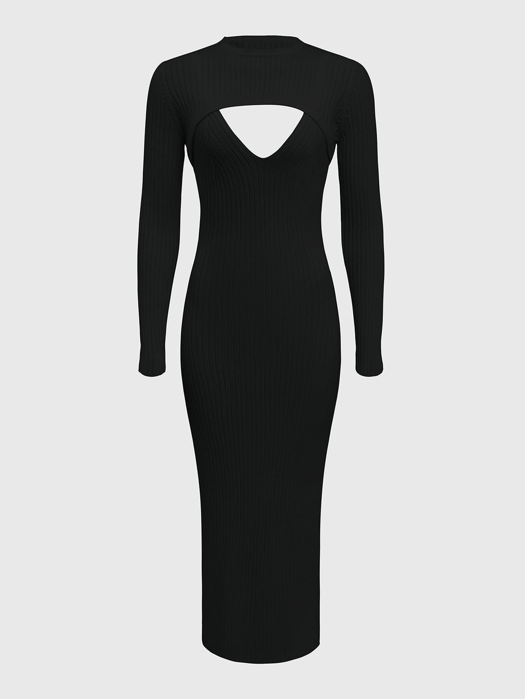 Mary - Strickkleid mit stilisiertem Ausschnitt