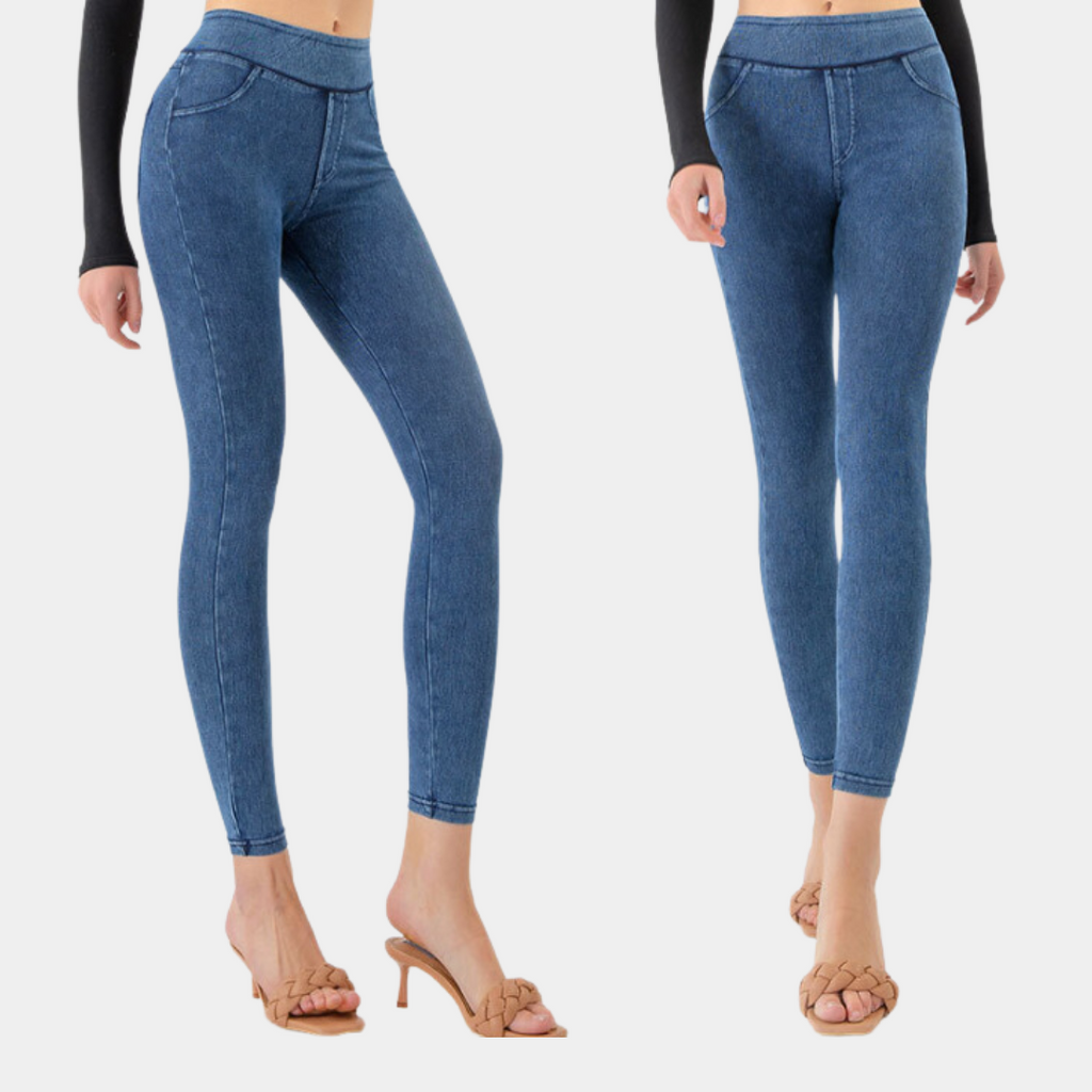 Nettie - Schmal geschnittene Denim-Leggings für Frauen