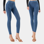Nettie - Schmal geschnittene Denim-Leggings für Frauen