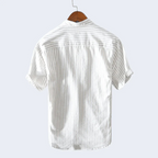 Herren Kurzarm-Button-Down-Hemd – Streifen