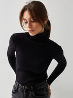 Langärmeliger Rollkragenpullover für Damen – Inga