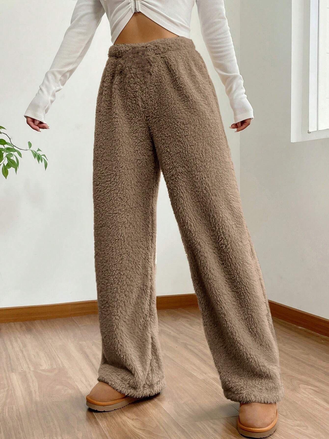 Flauschige strukturierte Damenhose - Avenne