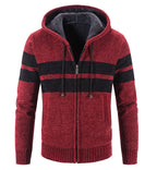 Herrenstrickjacke mit Kapuze und Thermofutter - Tobias