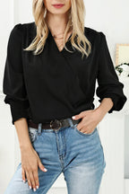 Mia Drapierte Bluse Damen – Wickelkragen und Eleganz