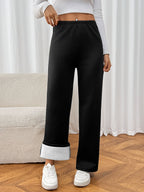 Warme Damenhose mit Samteffekt - Norelle