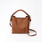 Echtes Leder Damen Eimertasche strukturiertes Design - Hellblau