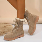 Frauen Schneestiefel In Einfarbigem Design