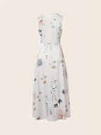 Cassandra - Langes Kleid mit Blumendruck
