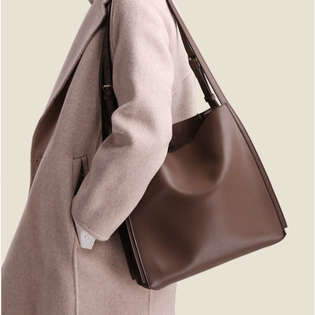 Damen-Shopper-Tasche aus Kunstleder mit strukturiertem Design - Natalia