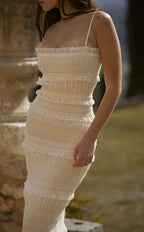 Pame - Ärmelloses Kleid mit Rüschen