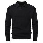 Herren-Jacquard-Strickpullover mit breitem Kragen - Raptor