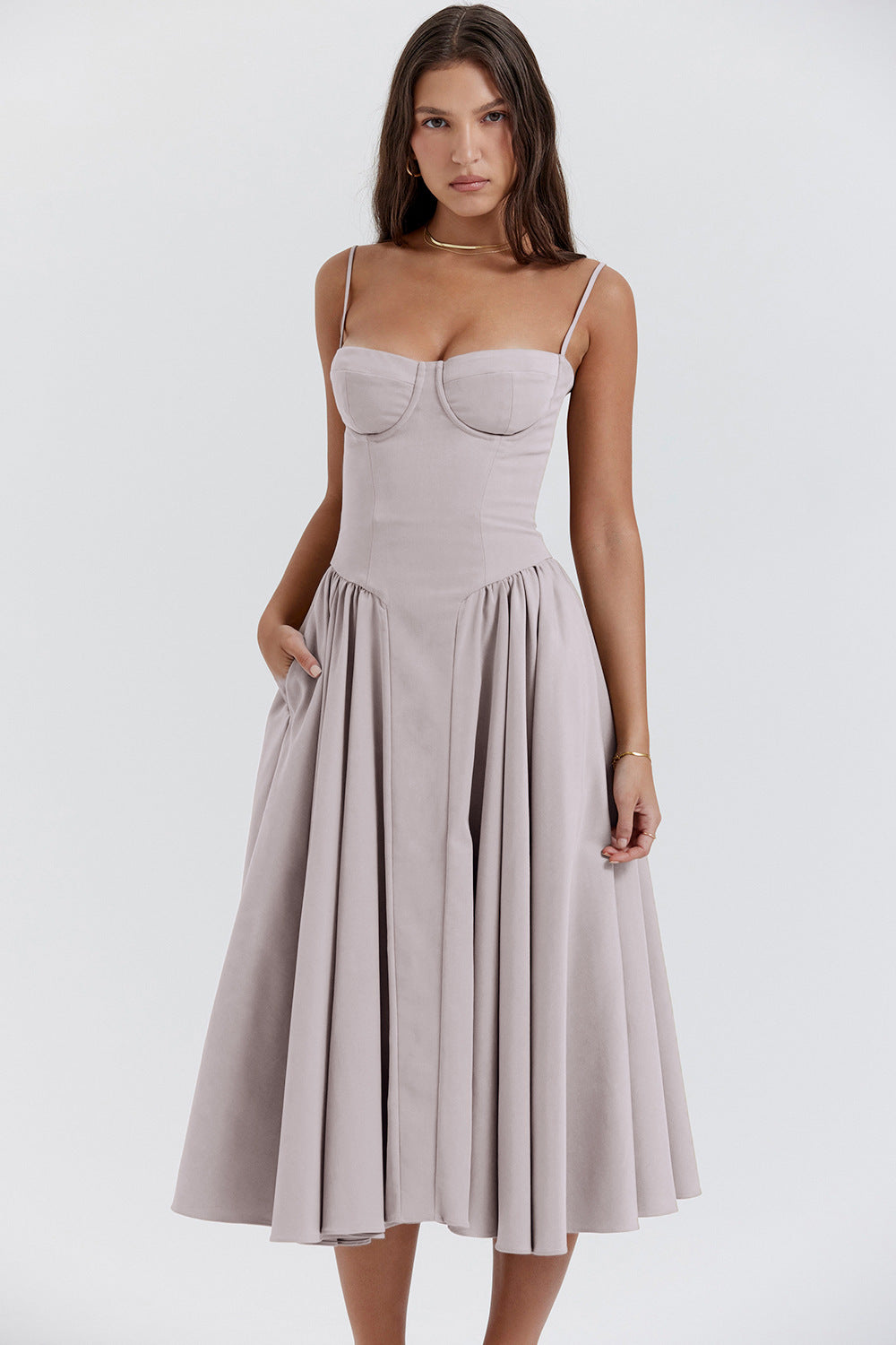 Caro - Kunstvolles Retro-Midikleid