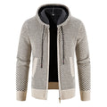 Herrenstrickjacke mit Kapuze und Innenfutter - Rynor