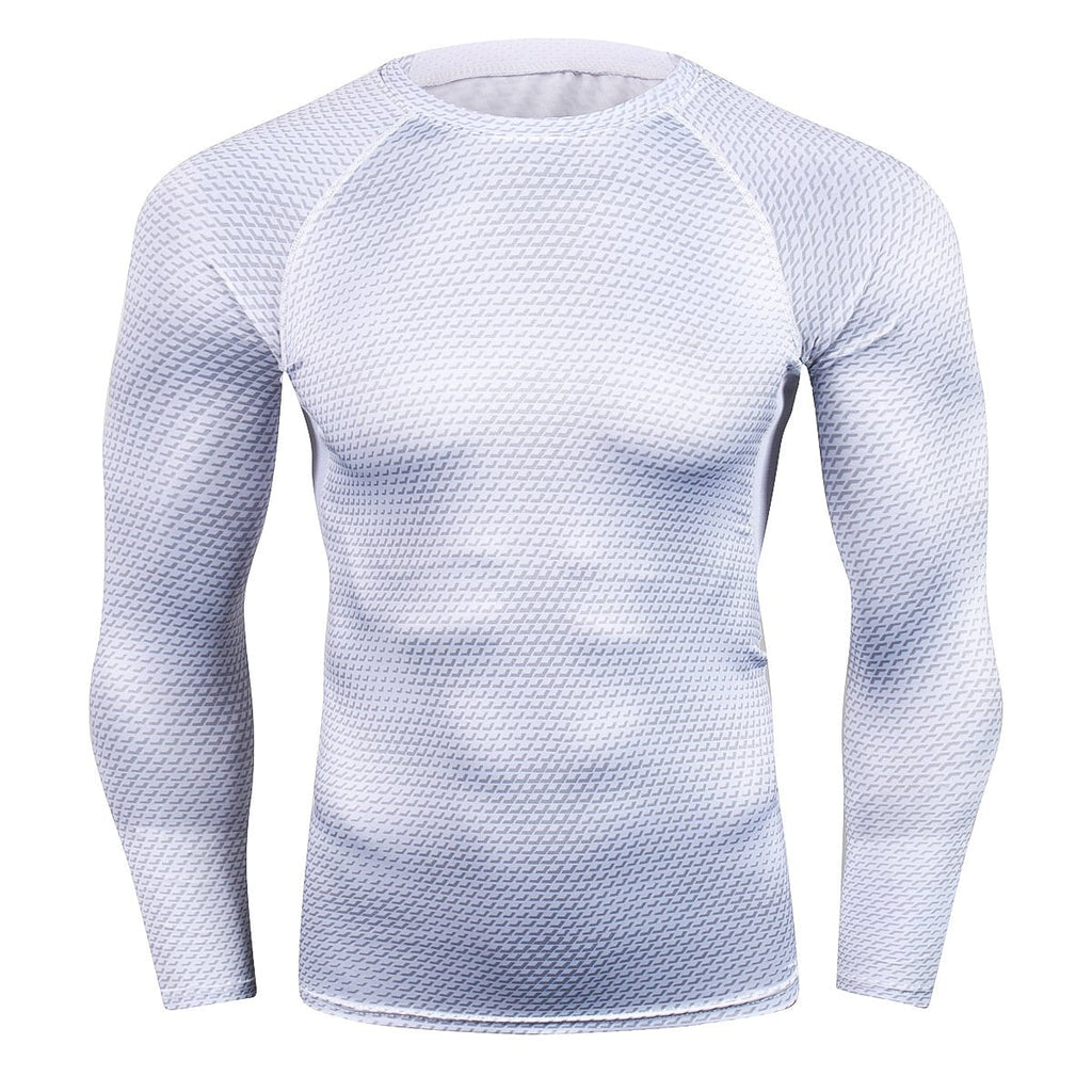Herren Dry Fit Langarm-Trainings-T-Shirt - Roshfran