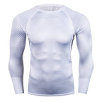 Herren Dry Fit Langarm-Trainings-T-Shirt - Roshfran