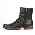Herren Lederstiefel mit seitlichem Reißverschluss und niedriger Sohle - Halvor