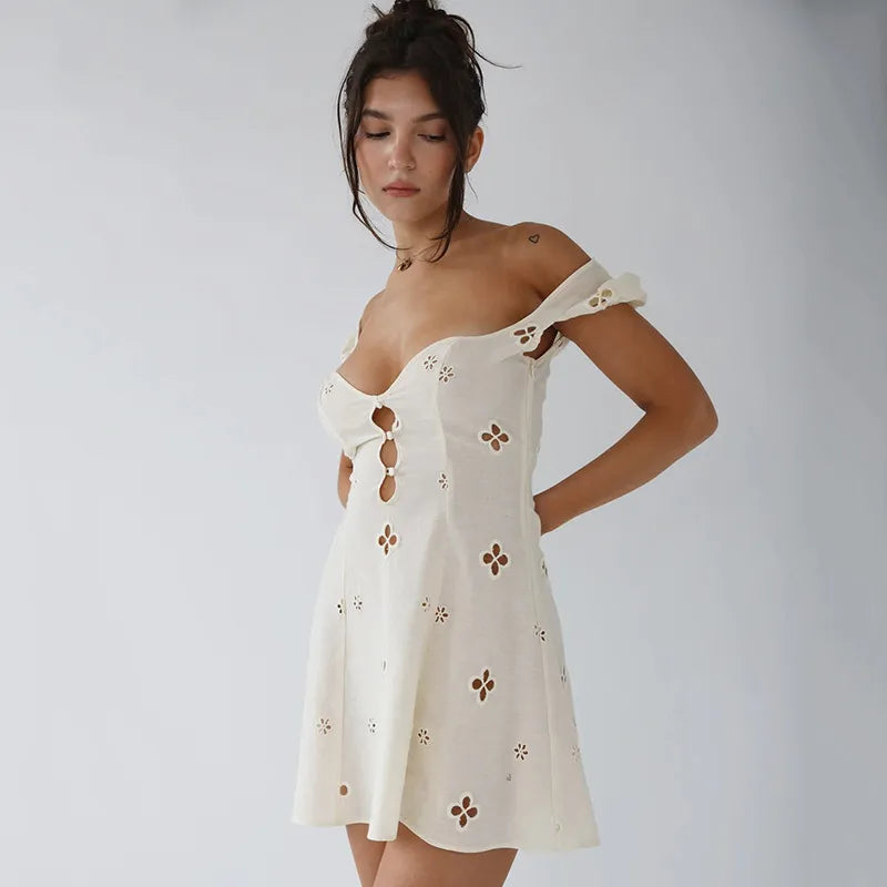 Kimberley - Midikleid mit halbtransparentem Schlüssellochausschnitt