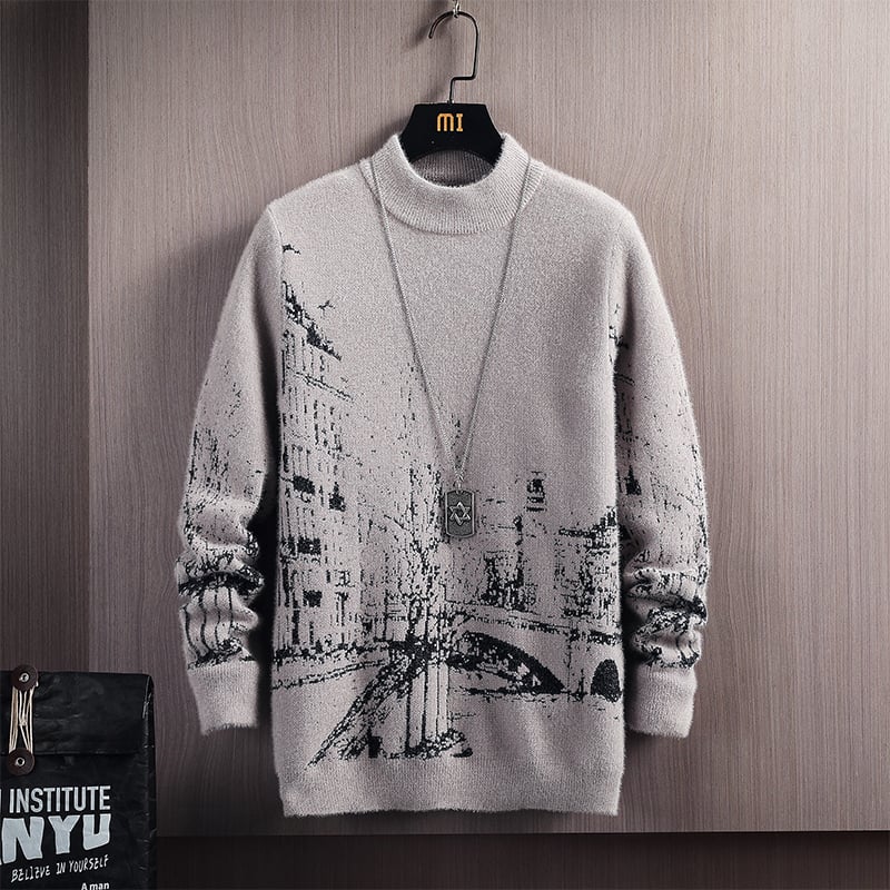 Dicker Herren-Strickpullover Urban-Effekt - Naël