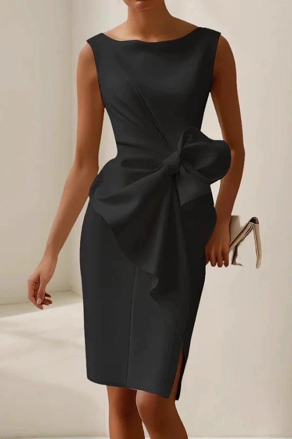 Elegantes Damenkleid mit seitlicher Schleife - Ailbhe