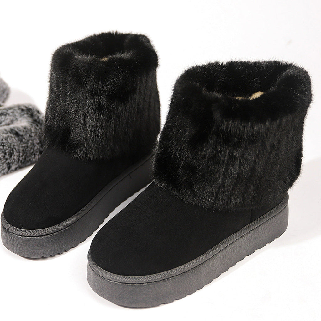 Damen-Winterstiefel mit Kunstfellmanschette - Ivanna