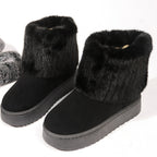 Damen-Winterstiefel mit Kunstfellmanschette - Ivanna