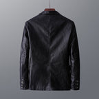 Herrenjacke mit Glattledereffekt - Maël