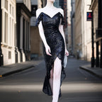 Concetta - Eleganter Pailletten Abendkleid